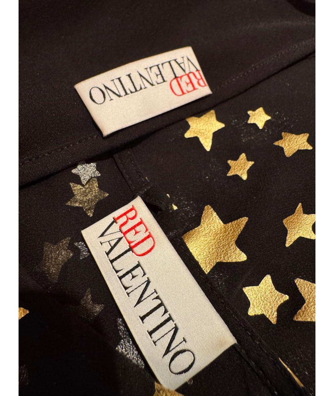 RED VALENTINO Черное шелковое коктейльное платье, фото 4