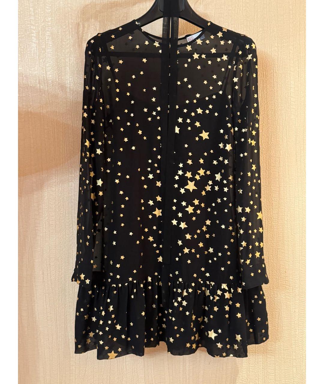 RED VALENTINO Черное шелковое коктейльное платье, фото 2