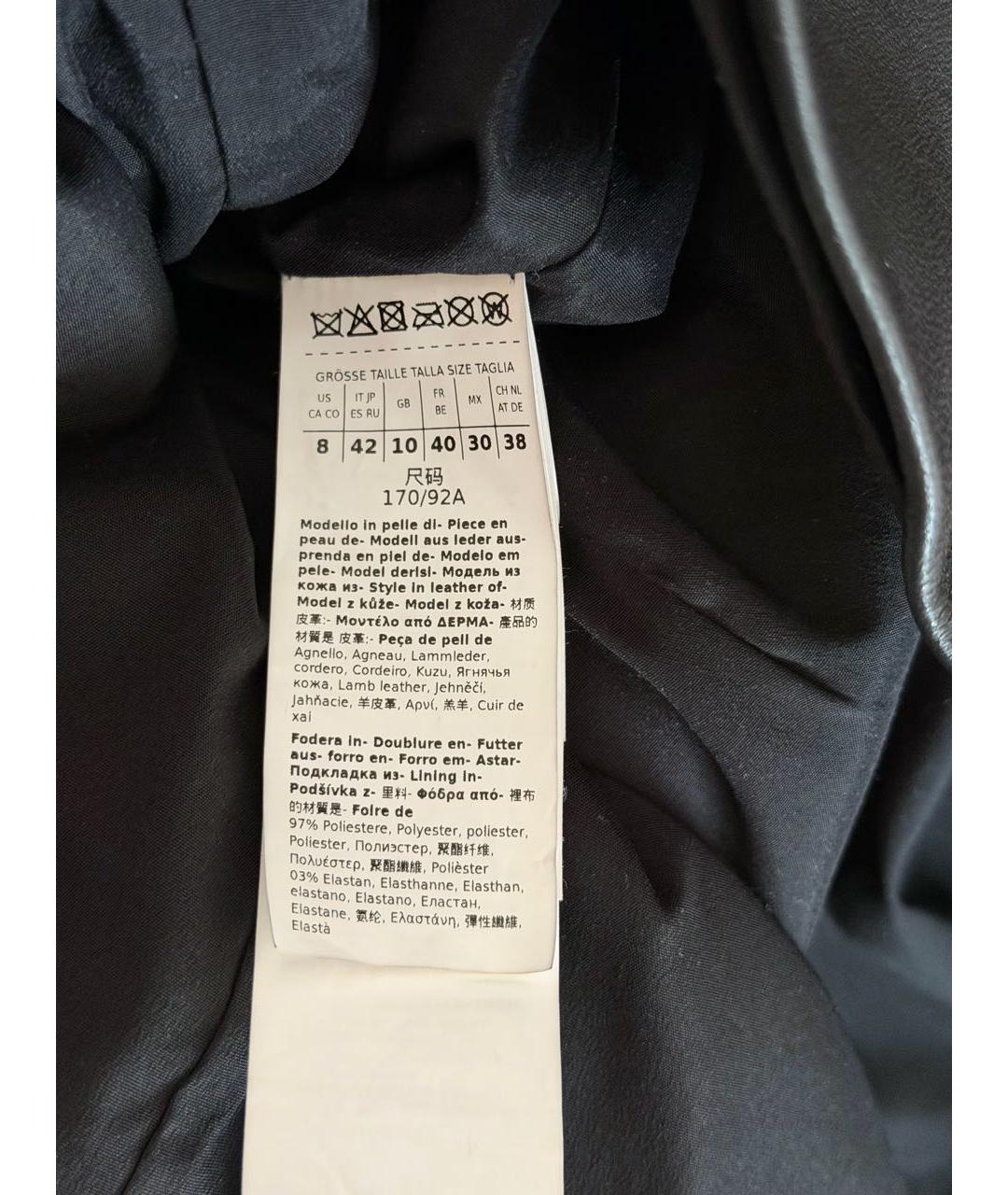 SPORTMAX Черное кожаное вечернее платье, фото 7