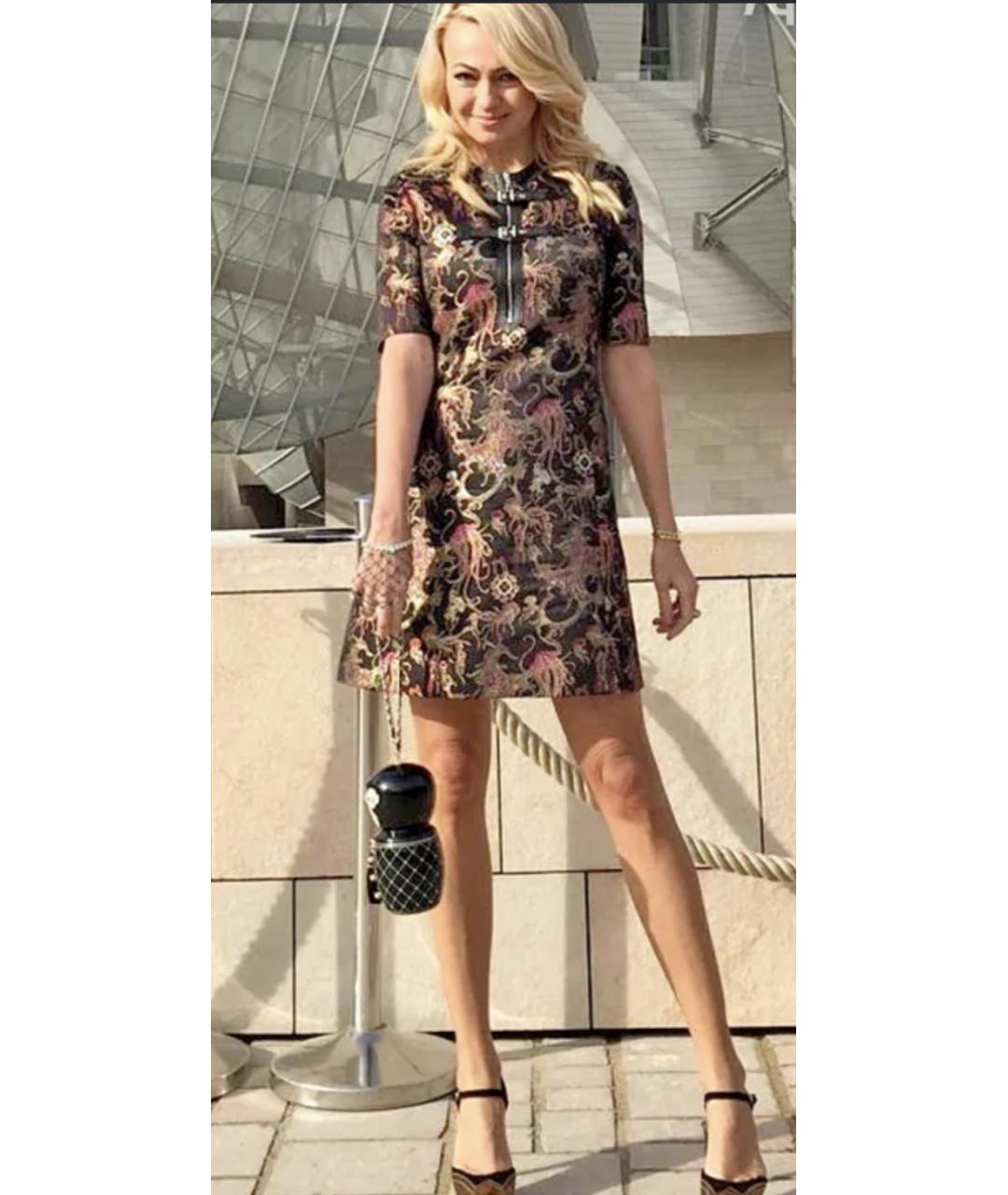 LOUIS VUITTON Черное шелковое вечернее платье, фото 7