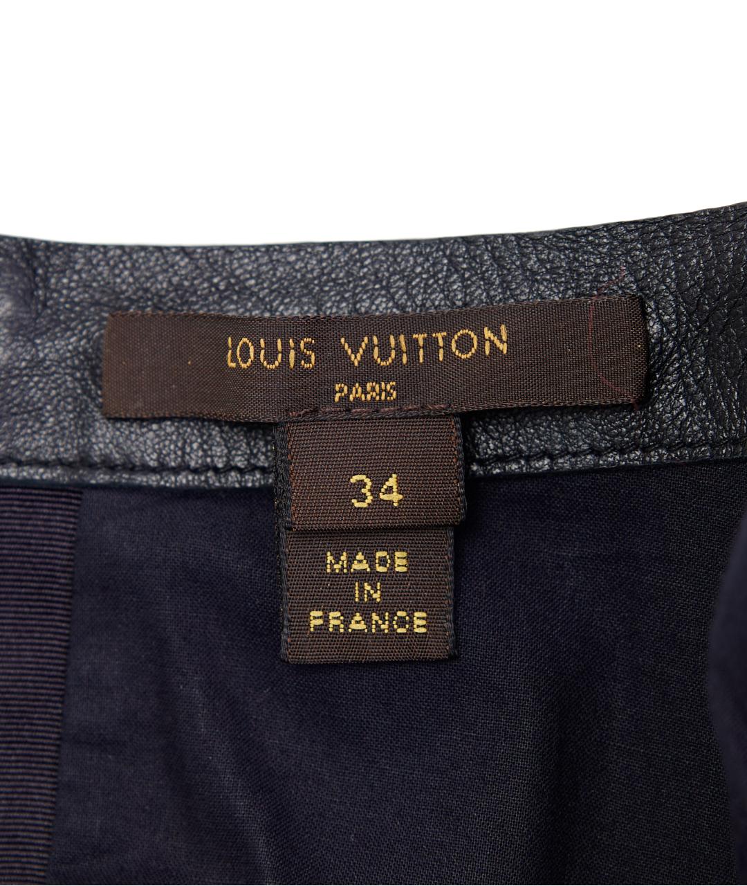 LOUIS VUITTON Черное кожаное вечернее платье, фото 2