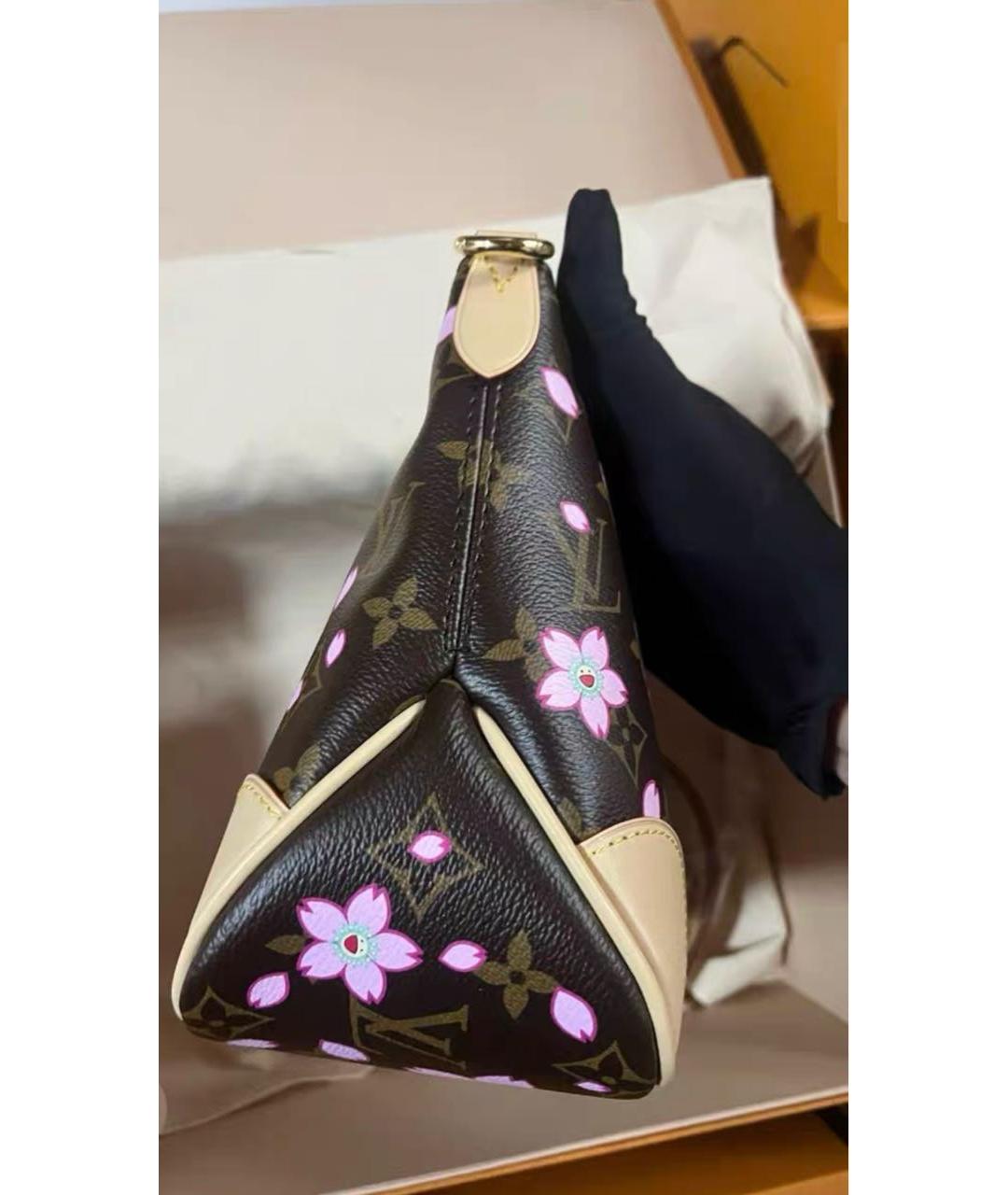 LOUIS VUITTON Коричневая канва сумка через плечо, фото 3