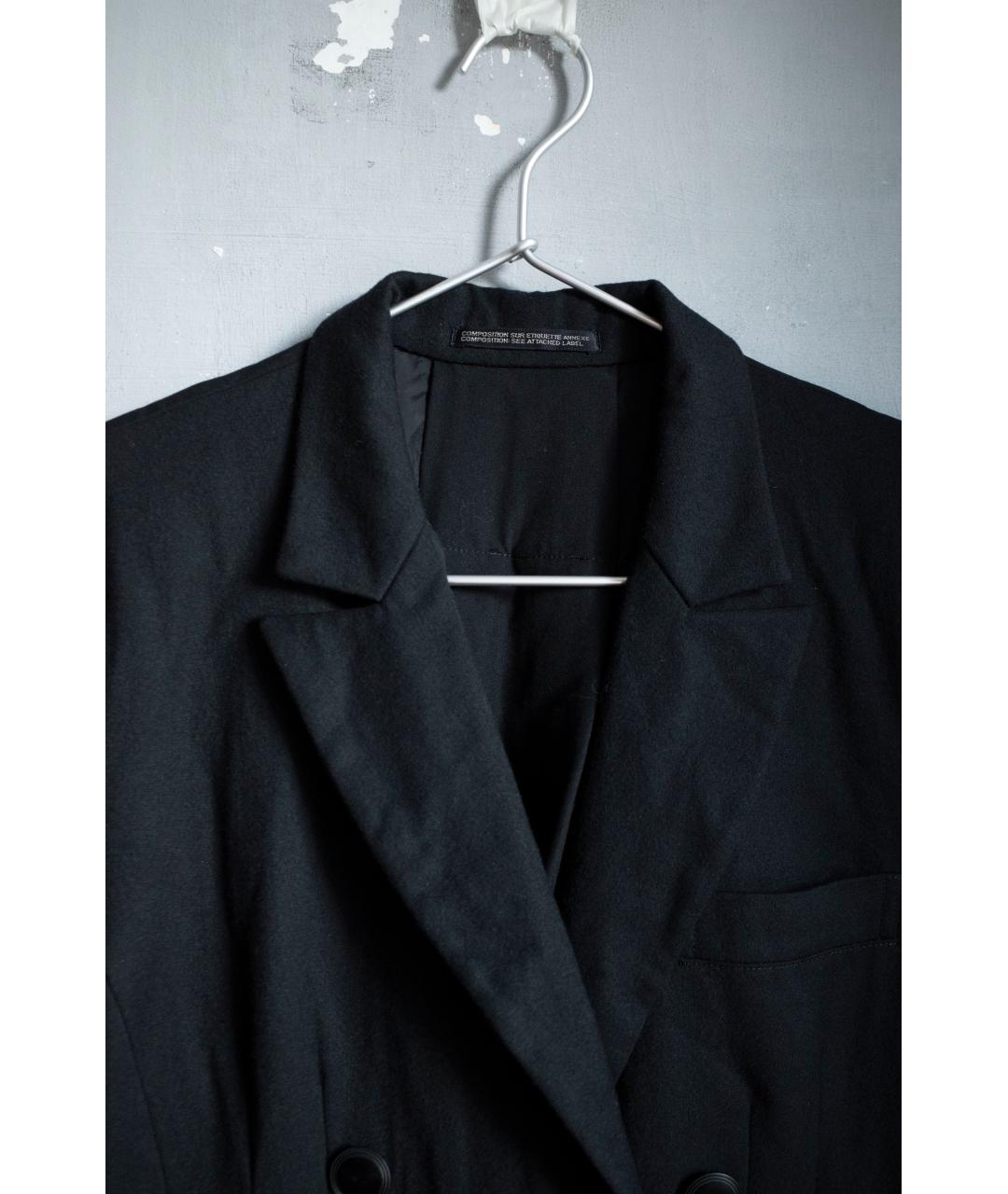 YOHJI YAMAMOTO Черный шерстяной жакет/пиджак, фото 3