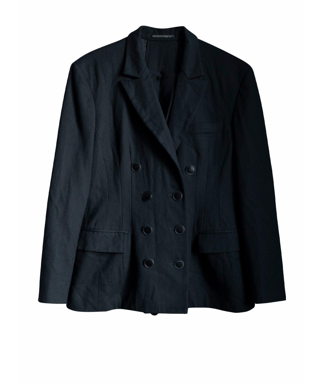 YOHJI YAMAMOTO Черный шерстяной жакет/пиджак, фото 1