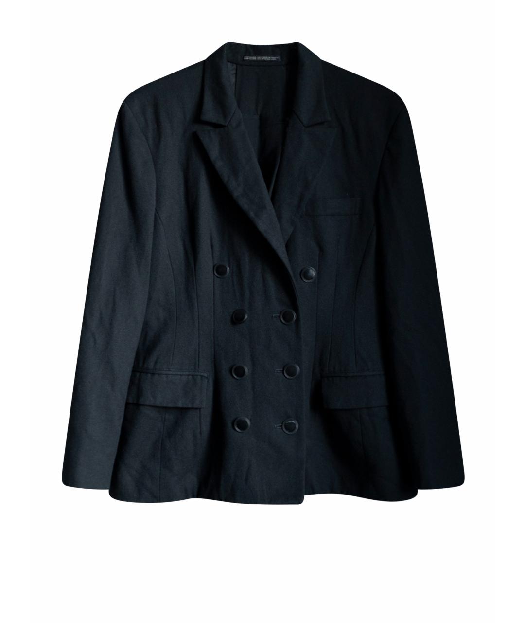 YOHJI YAMAMOTO Черный шерстяной жакет/пиджак, фото 10