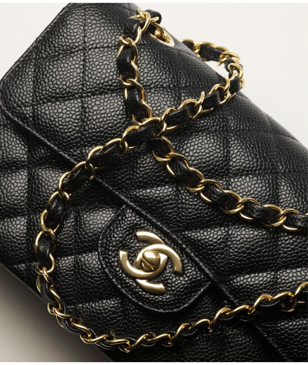 CHANEL Черная кожаная сумка через плечо, фото 4