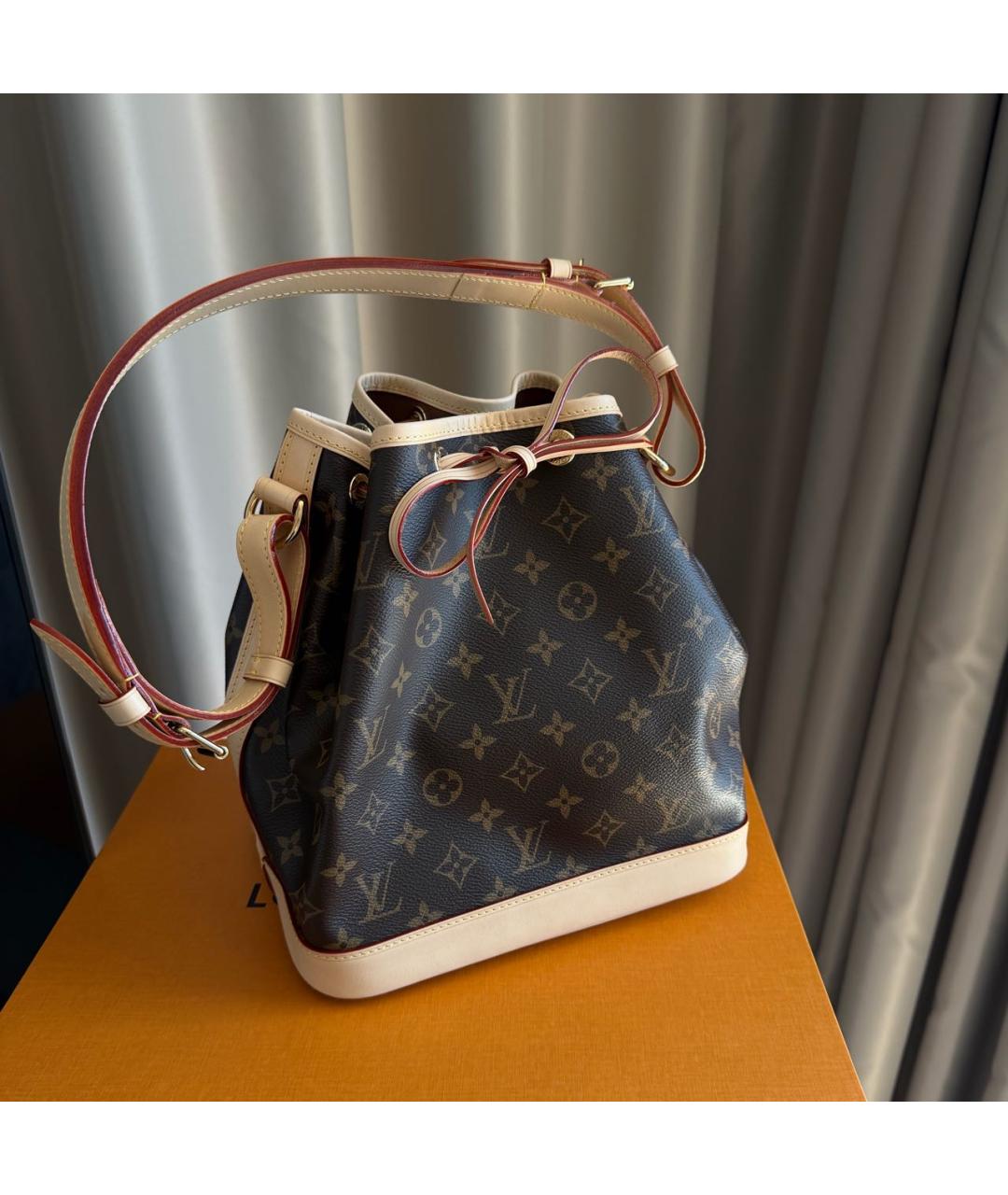 LOUIS VUITTON Коричневая канва сумка через плечо, фото 6