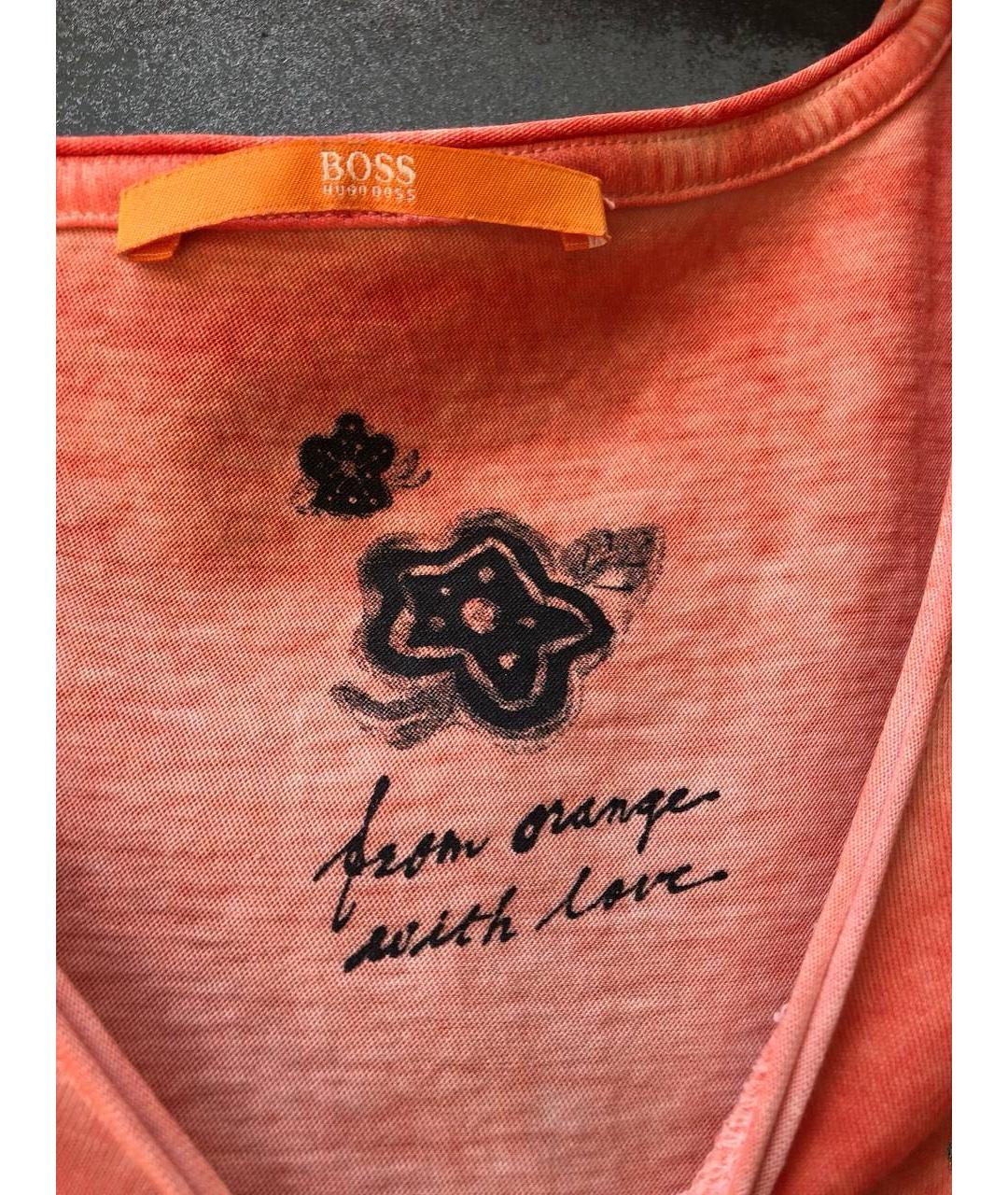 HUGO BOSS Оранжевая футболка, фото 4