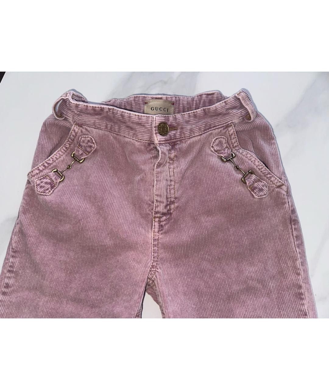 GUCCI KIDS Розовые хлопковые брюки и шорты, фото 5