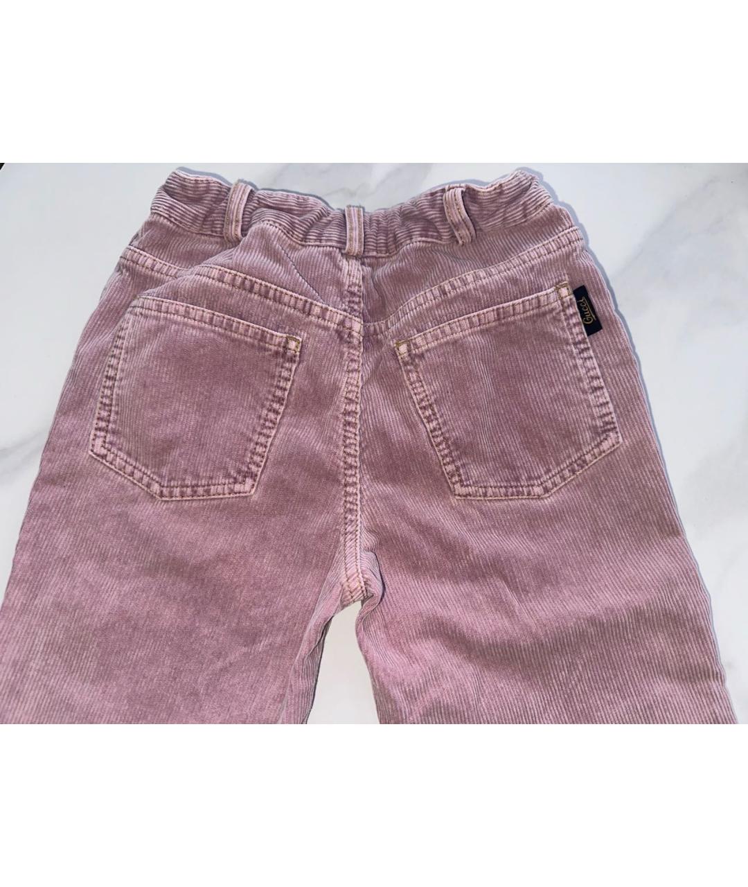 GUCCI KIDS Розовые хлопковые брюки и шорты, фото 2