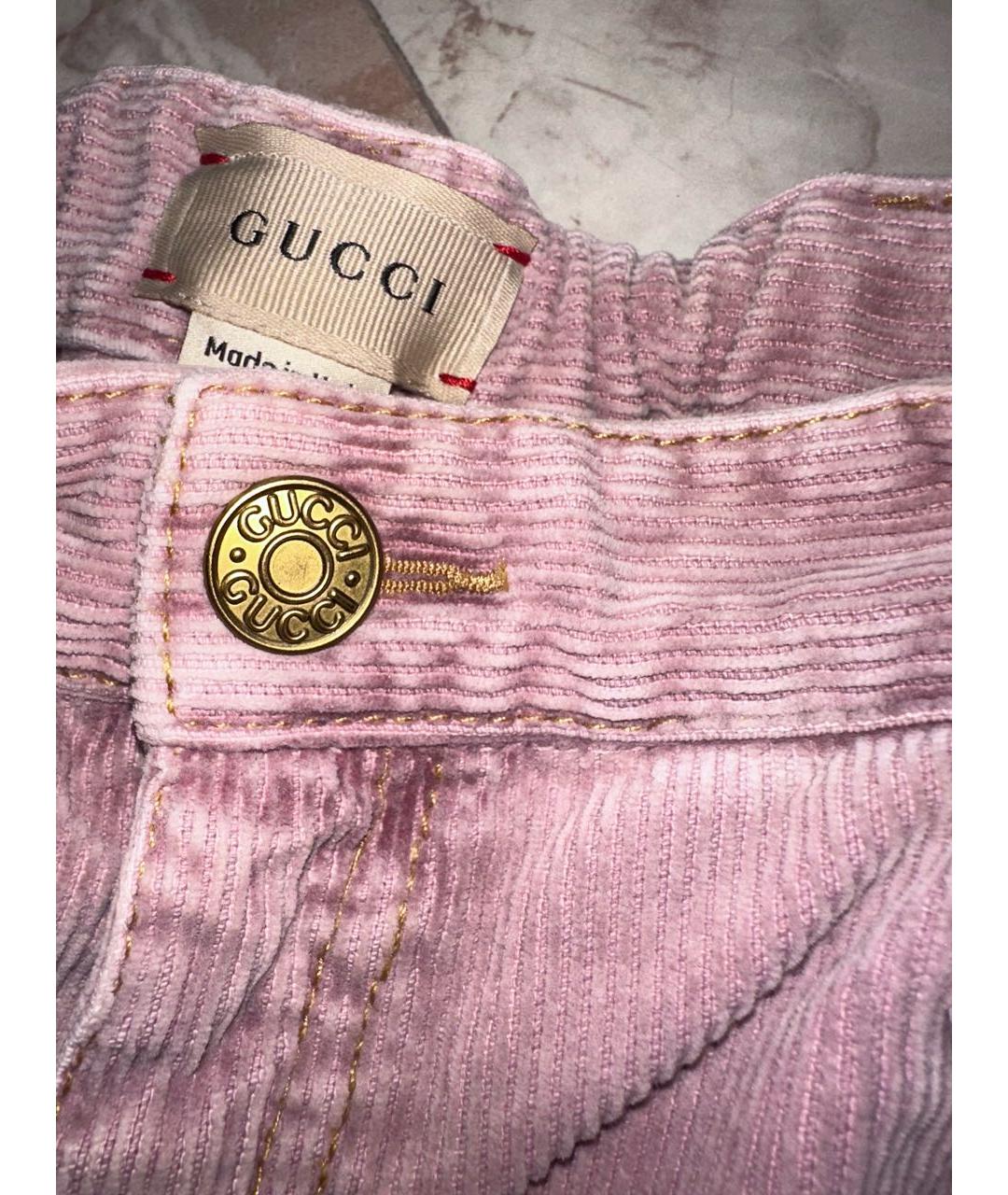 GUCCI KIDS Розовые хлопковые брюки и шорты, фото 4