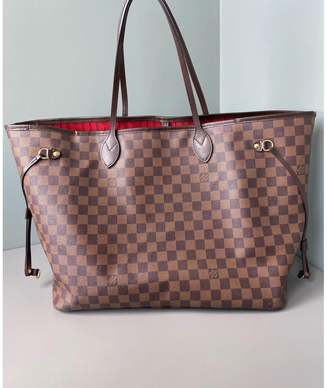 LOUIS VUITTON Коричневая канва сумка тоут, фото 2