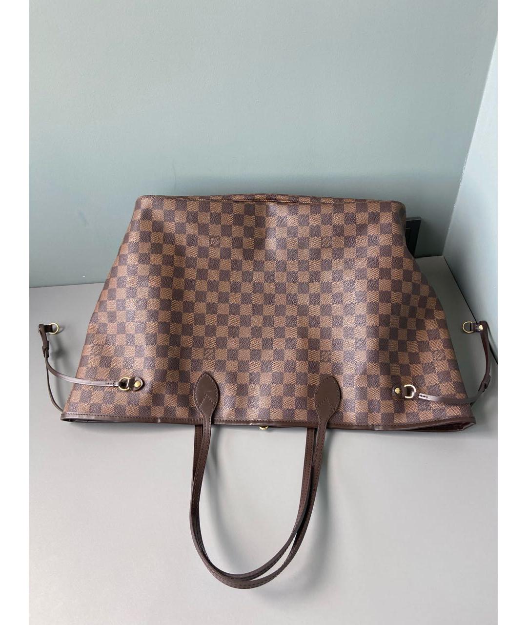 LOUIS VUITTON Коричневая канва сумка тоут, фото 9