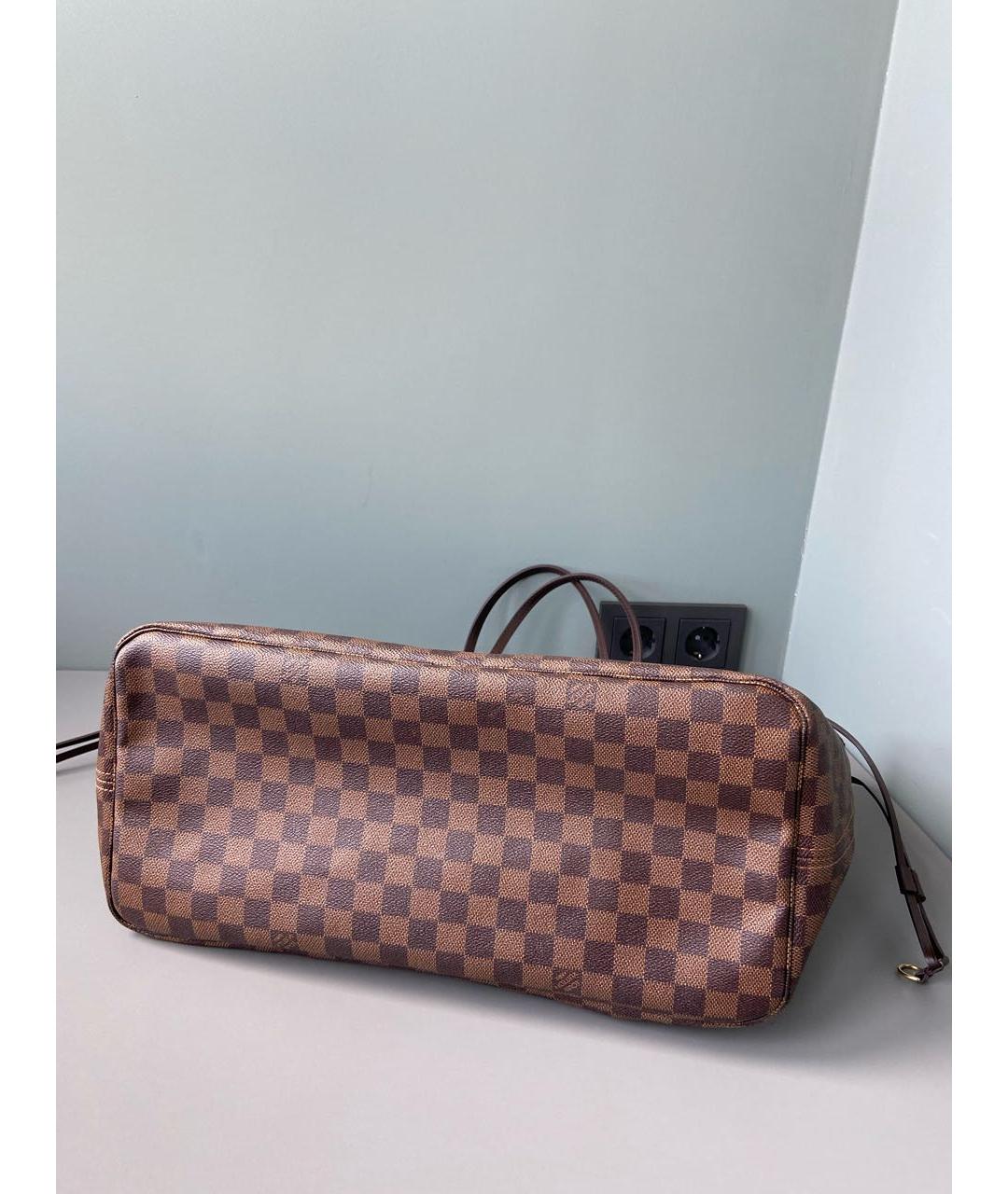 LOUIS VUITTON Коричневая канва сумка тоут, фото 3
