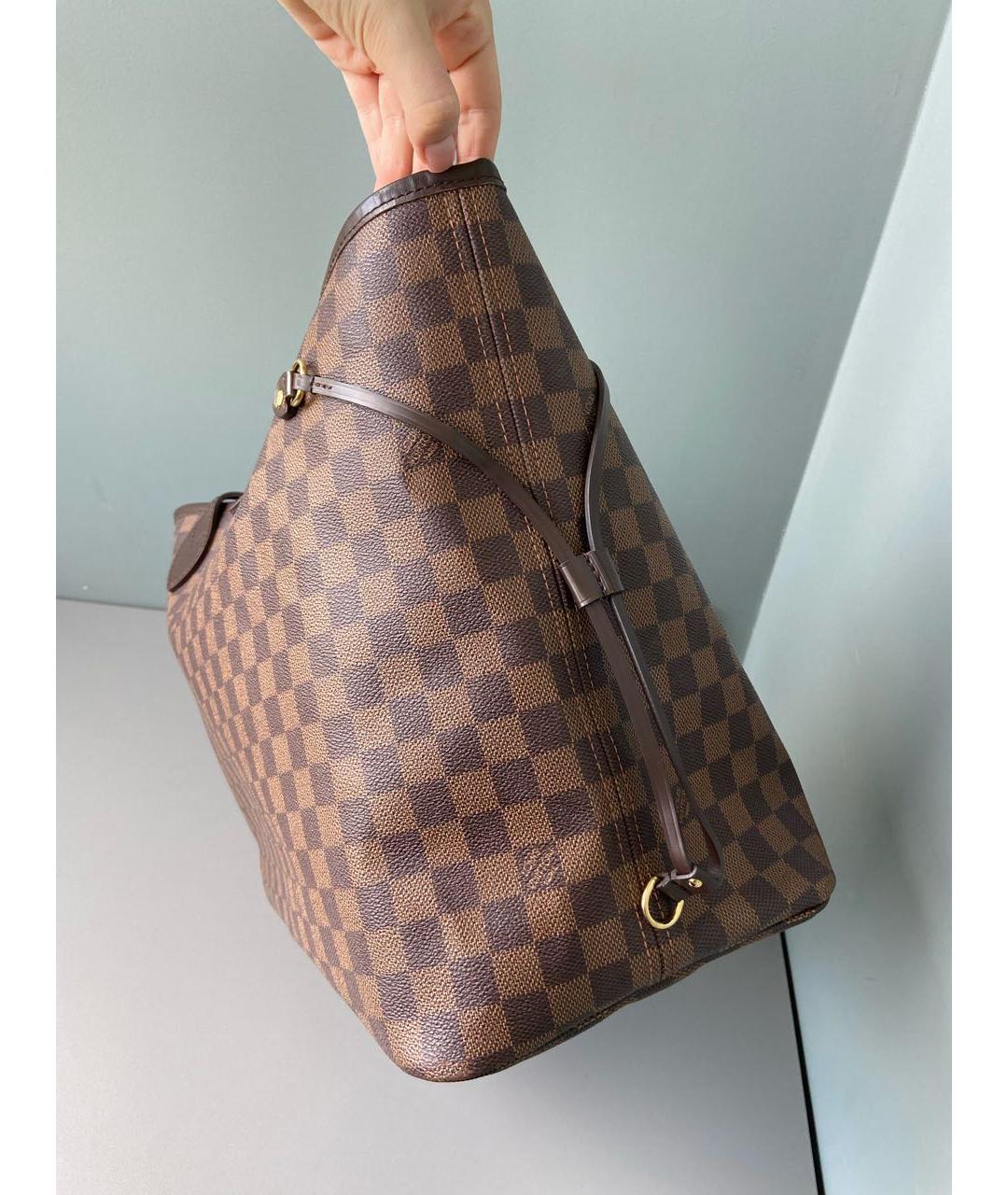 LOUIS VUITTON Коричневая канва сумка тоут, фото 5
