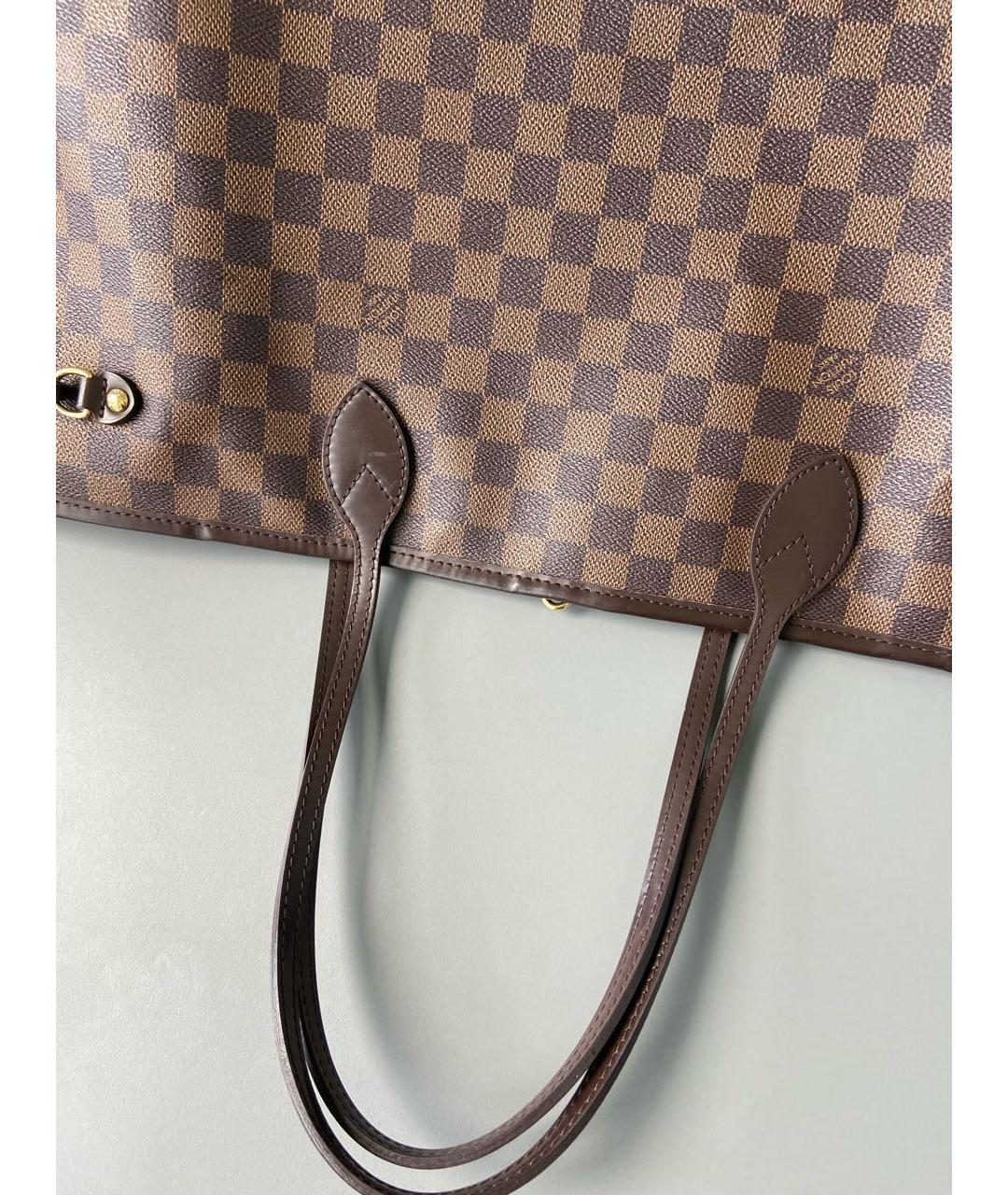 LOUIS VUITTON Коричневая канва сумка тоут, фото 7