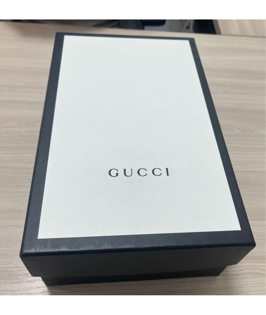 GUCCI Черные кожаные туфли, фото 5