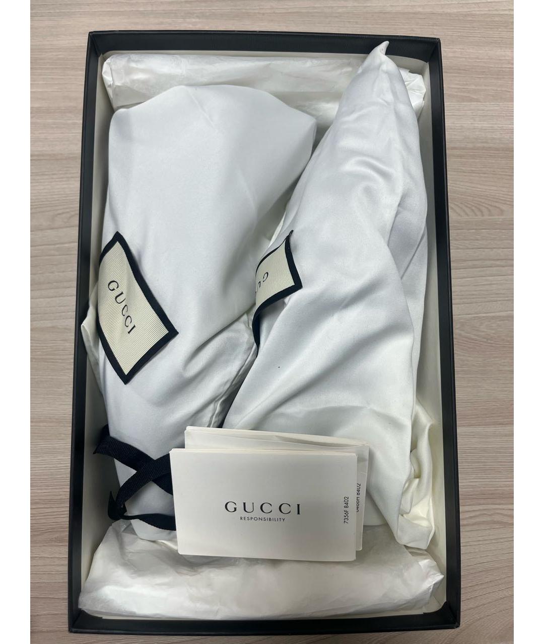 GUCCI Черные кожаные туфли, фото 7