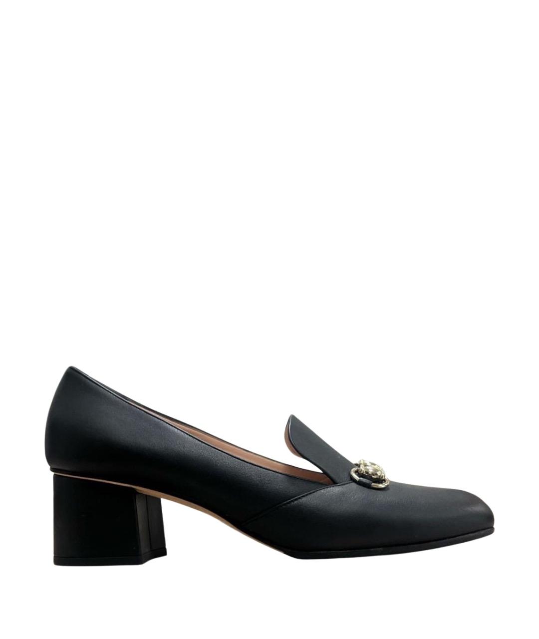 GUCCI Черные кожаные туфли, фото 1