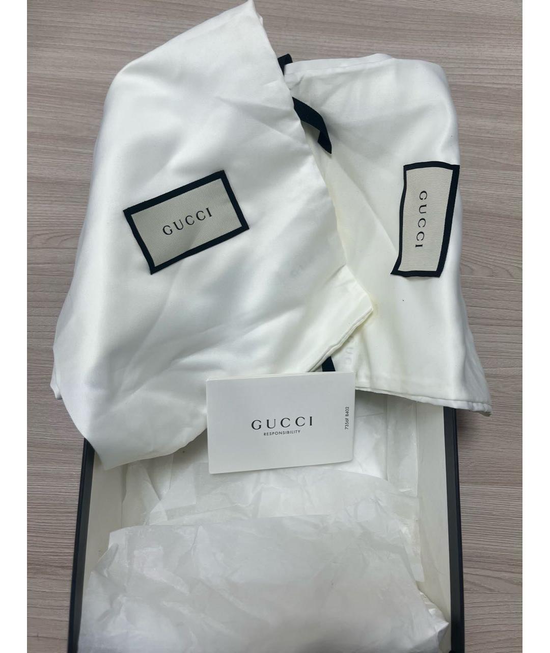 GUCCI Черные кожаные туфли, фото 6