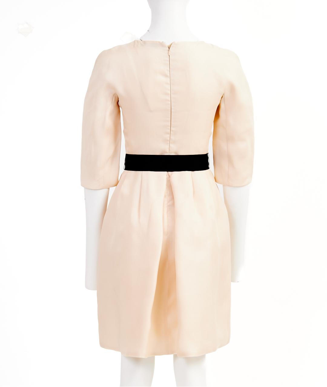 CHRISTIAN DIOR Бежевое шелковое вечернее платье, фото 2