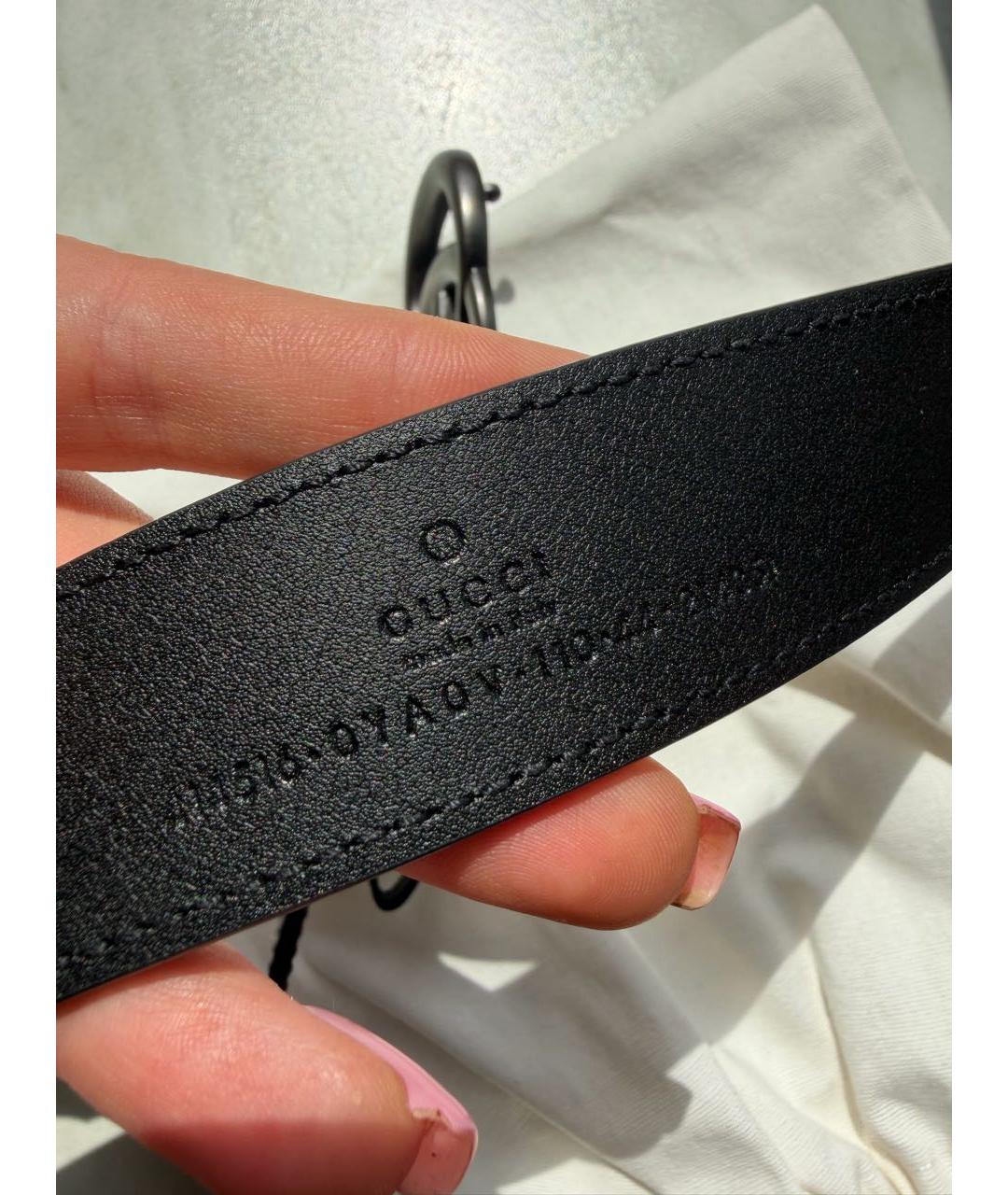 GUCCI Черный кожаный ремень, фото 3