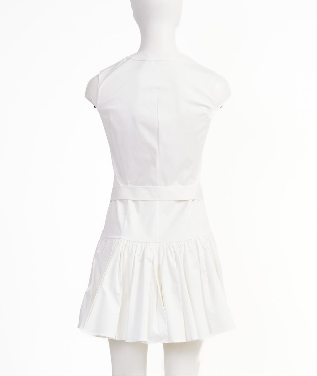 CHRISTIAN DIOR Белое хлопковое повседневное платье, фото 2