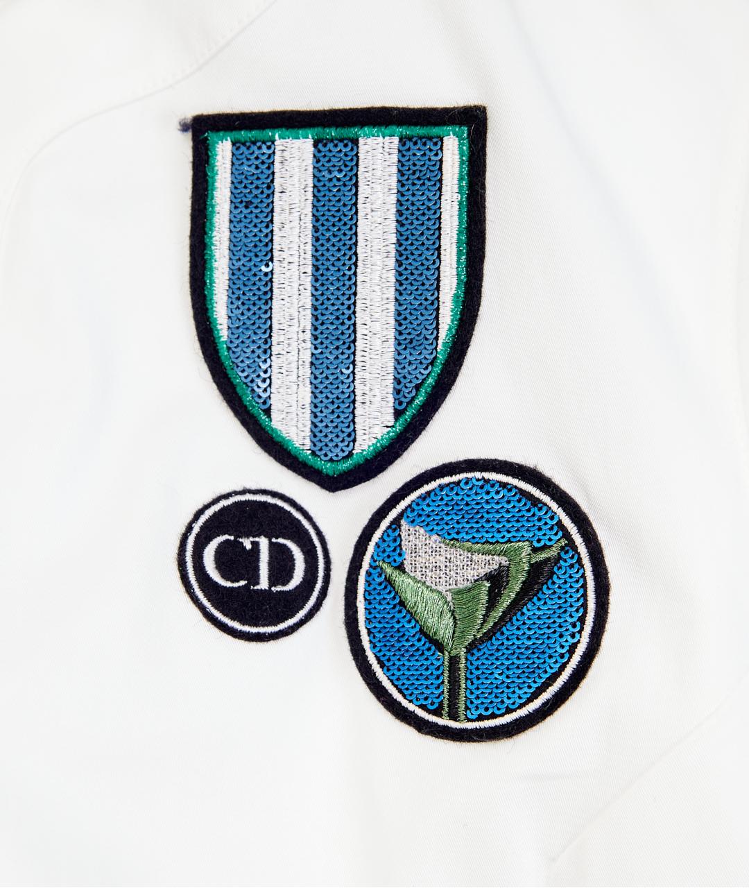 CHRISTIAN DIOR Белое хлопковое повседневное платье, фото 4