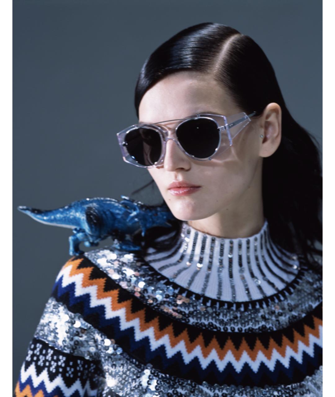 CHRISTIAN DIOR Серебряное шерстяное вечернее платье, фото 4
