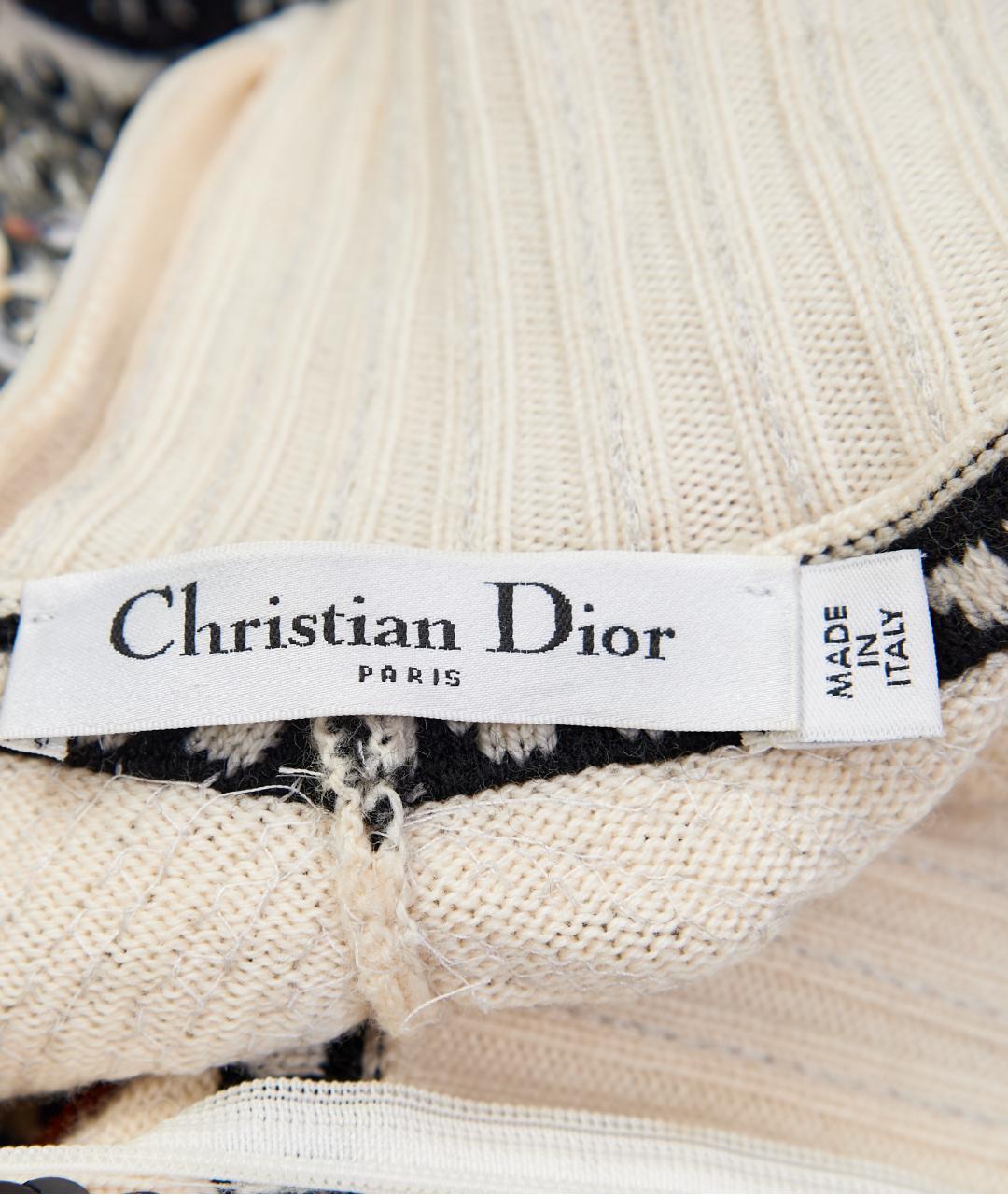 CHRISTIAN DIOR Серебряное шерстяное вечернее платье, фото 3