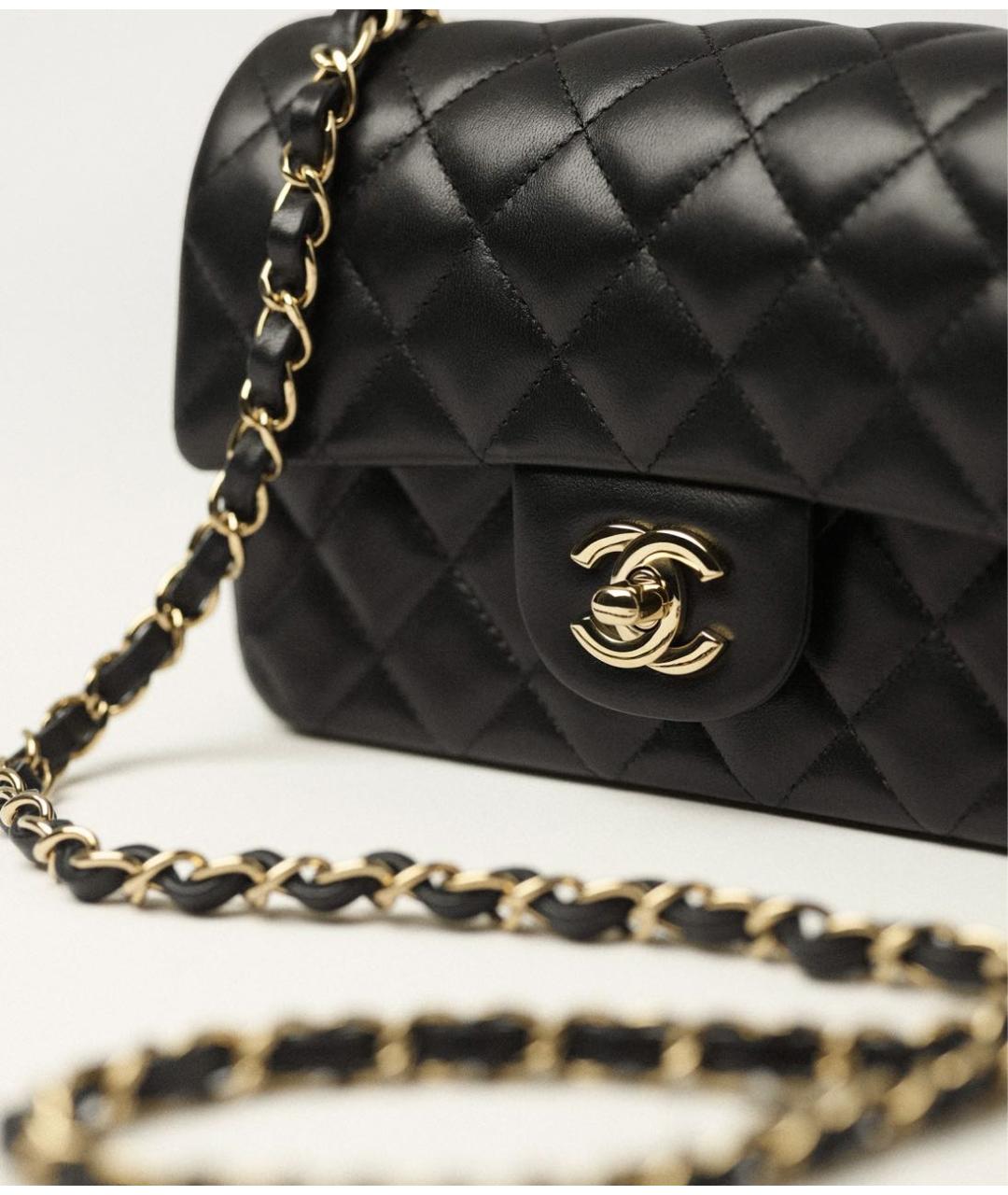CHANEL Черная кожаная сумка через плечо, фото 4