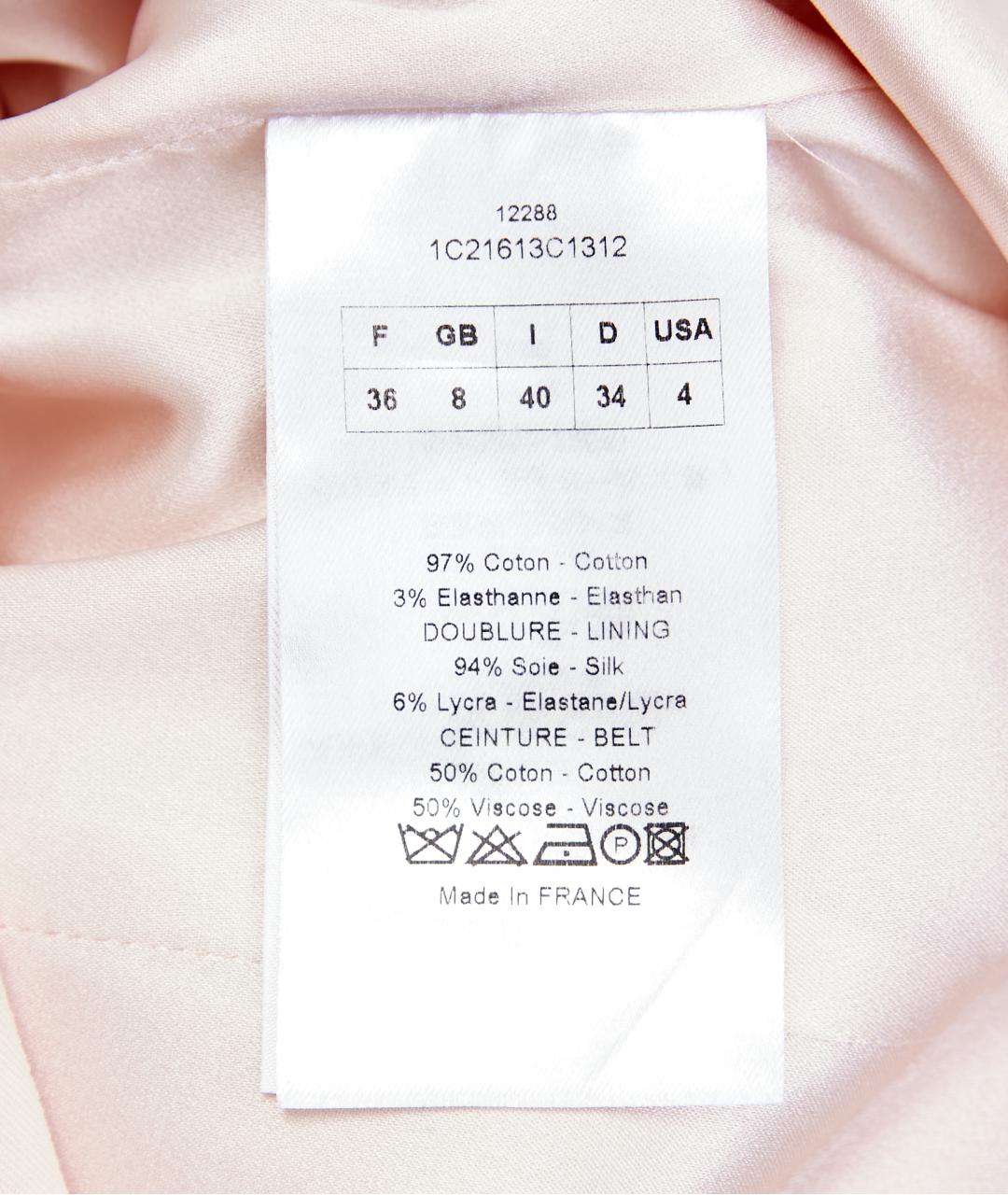 CHRISTIAN DIOR Розовое хлопковое вечернее платье, фото 4