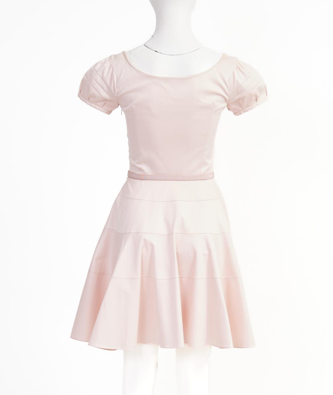 CHRISTIAN DIOR Розовое хлопковое вечернее платье, фото 2