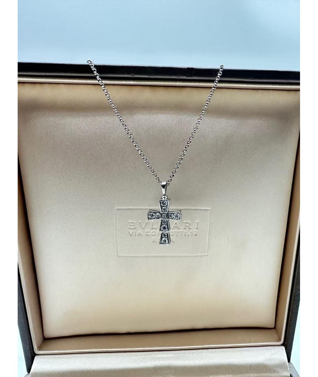 BVLGARI Серебряное колье из белого золота, фото 2