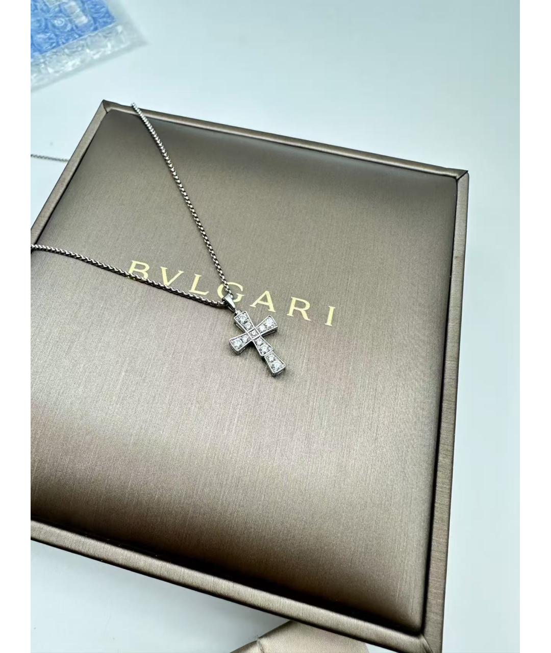 BVLGARI Серебряное колье из белого золота, фото 4