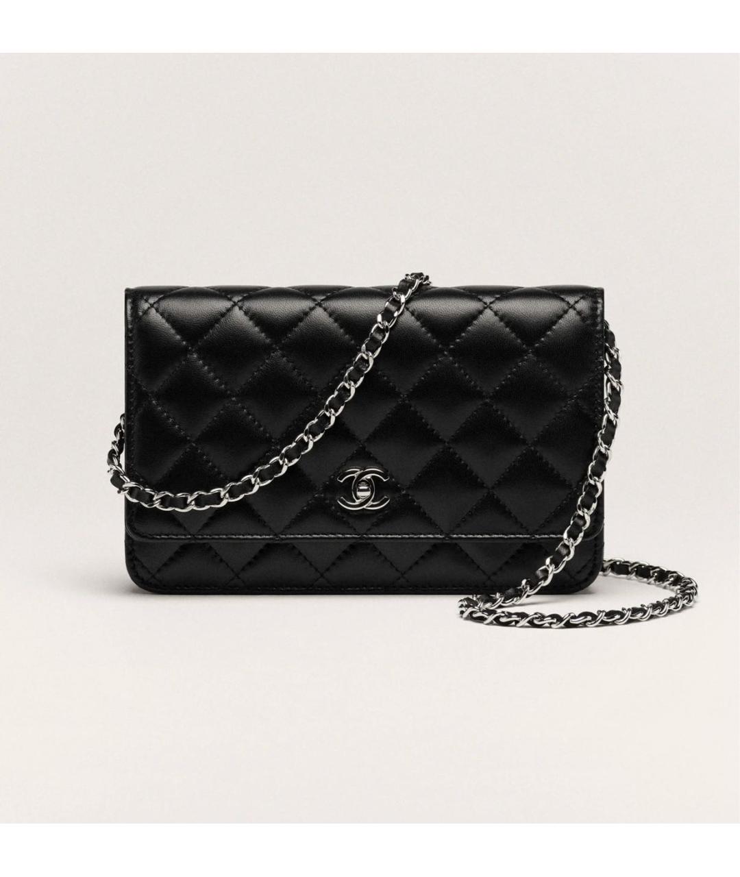 CHANEL Черная кожаная сумка через плечо, фото 4