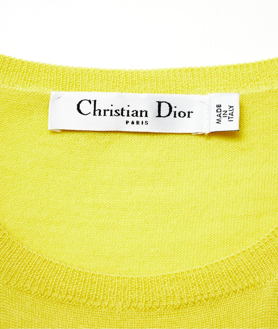 CHRISTIAN DIOR Желтый шерстяной костюм с юбками, фото 3