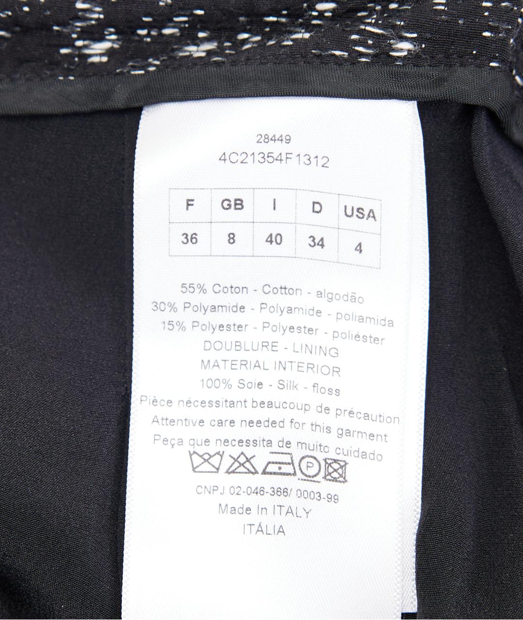 CHRISTIAN DIOR Черная хлопковая юбка мини, фото 4