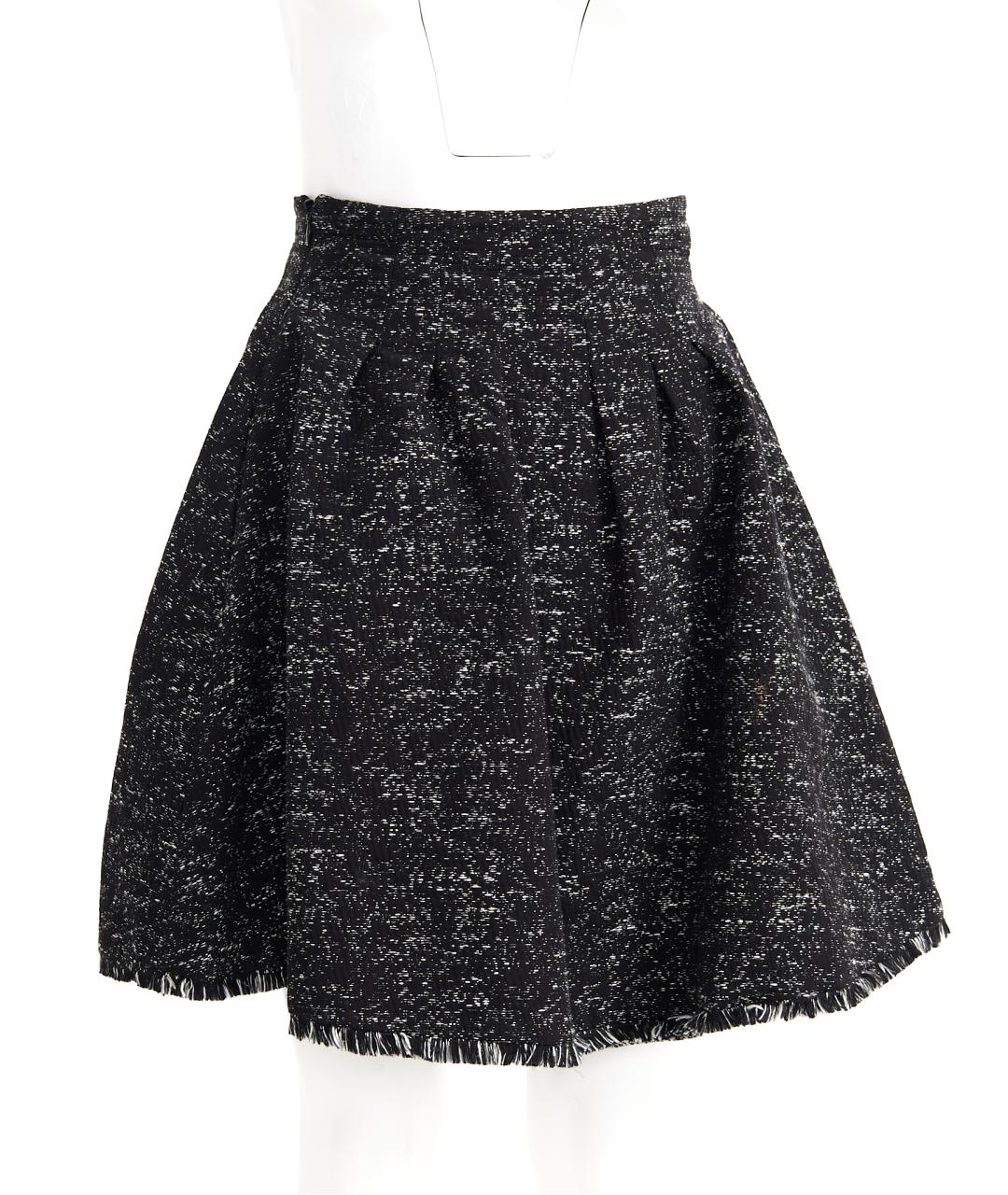 CHRISTIAN DIOR Черная хлопковая юбка мини, фото 2
