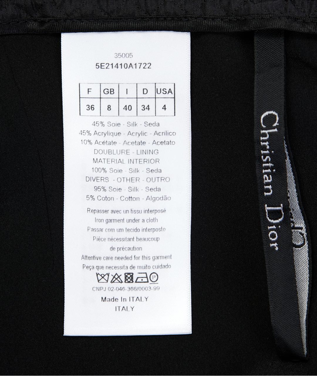 CHRISTIAN DIOR Черные шелковые шорты, фото 4