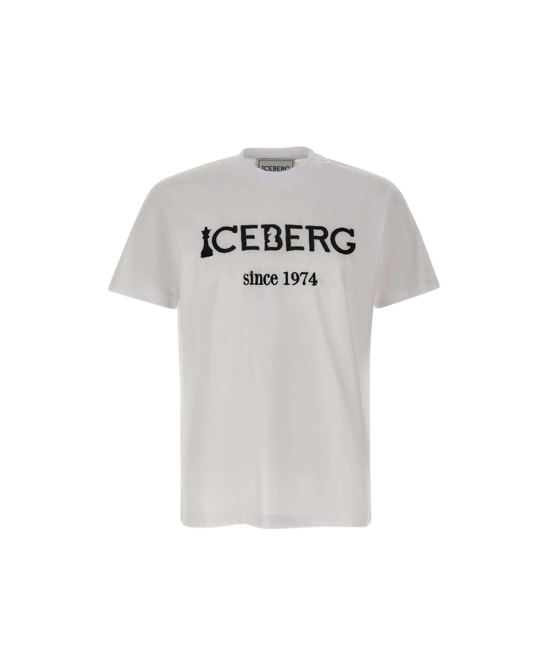 ICEBERG Белая хлопковая футболка, фото 1