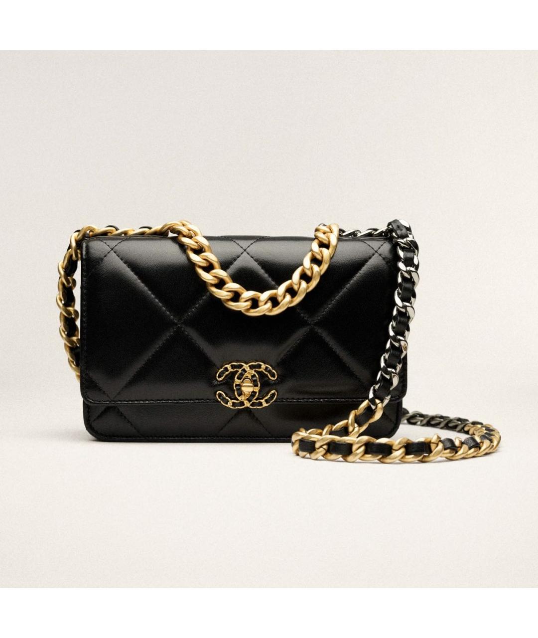 CHANEL Черная кожаная сумка через плечо, фото 4