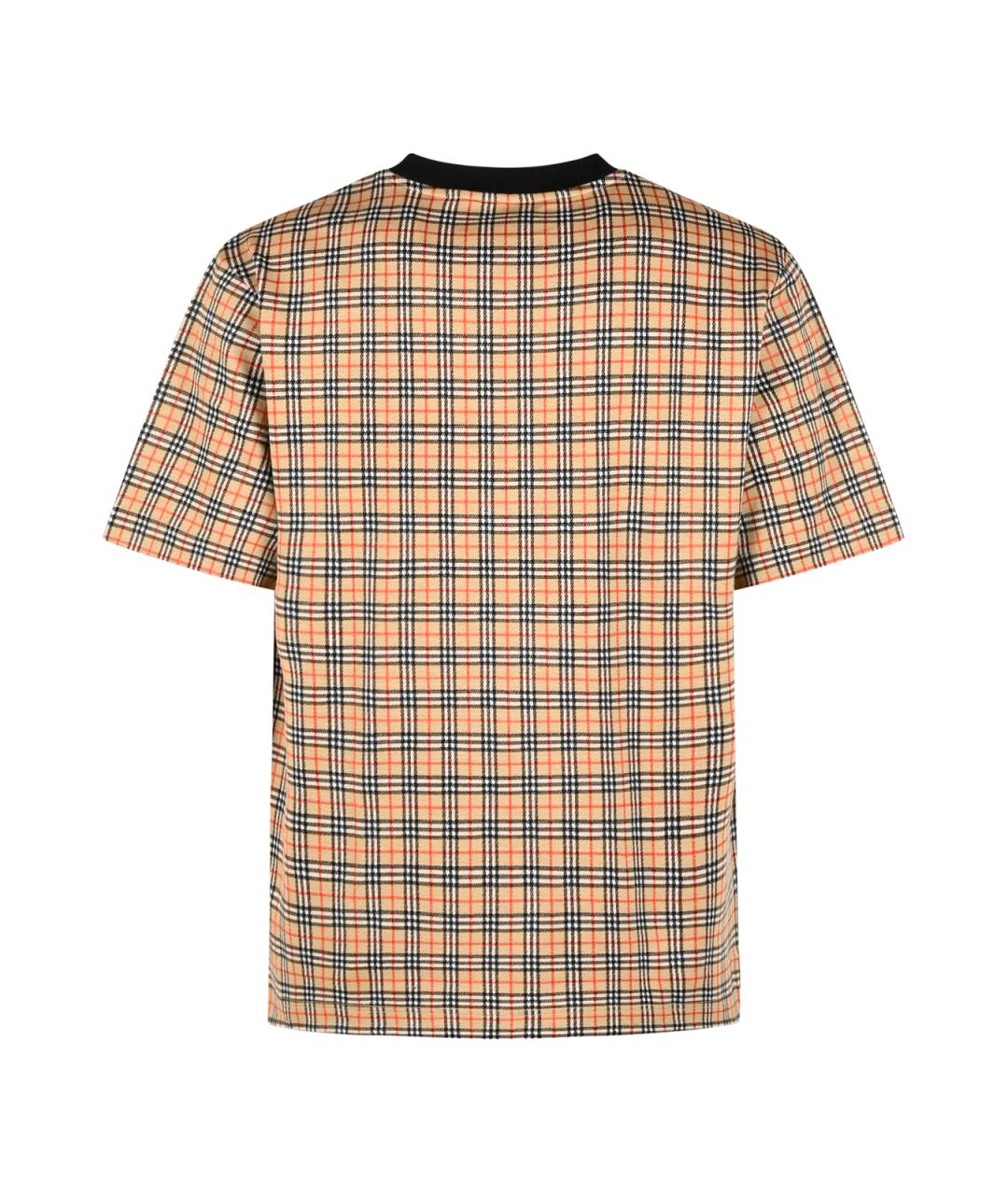 BURBERRY Черная хлопковая футболка, фото 2