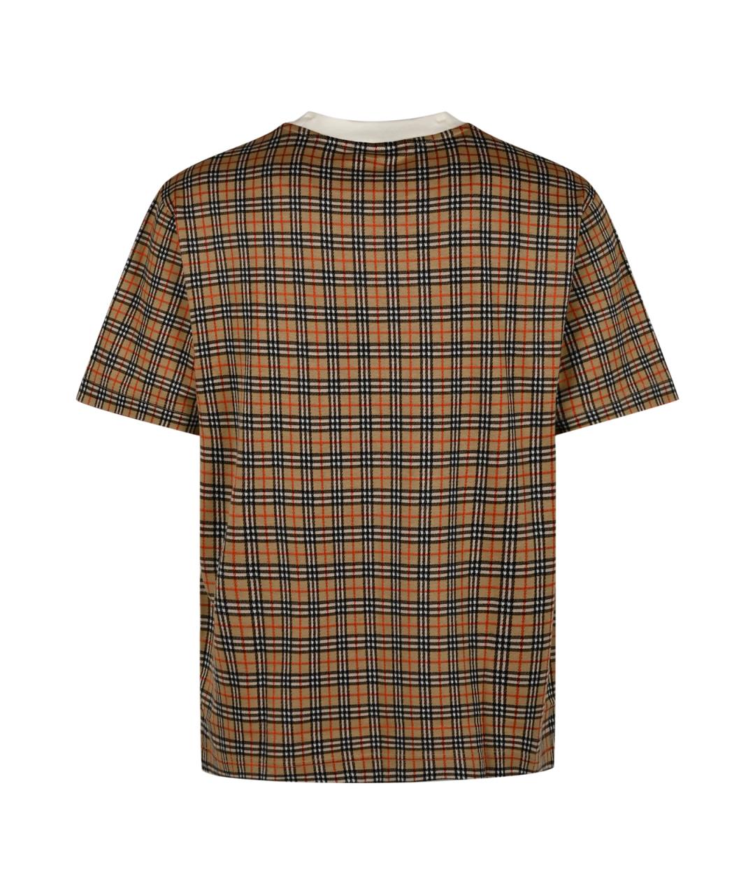 BURBERRY Белая хлопковая футболка, фото 2
