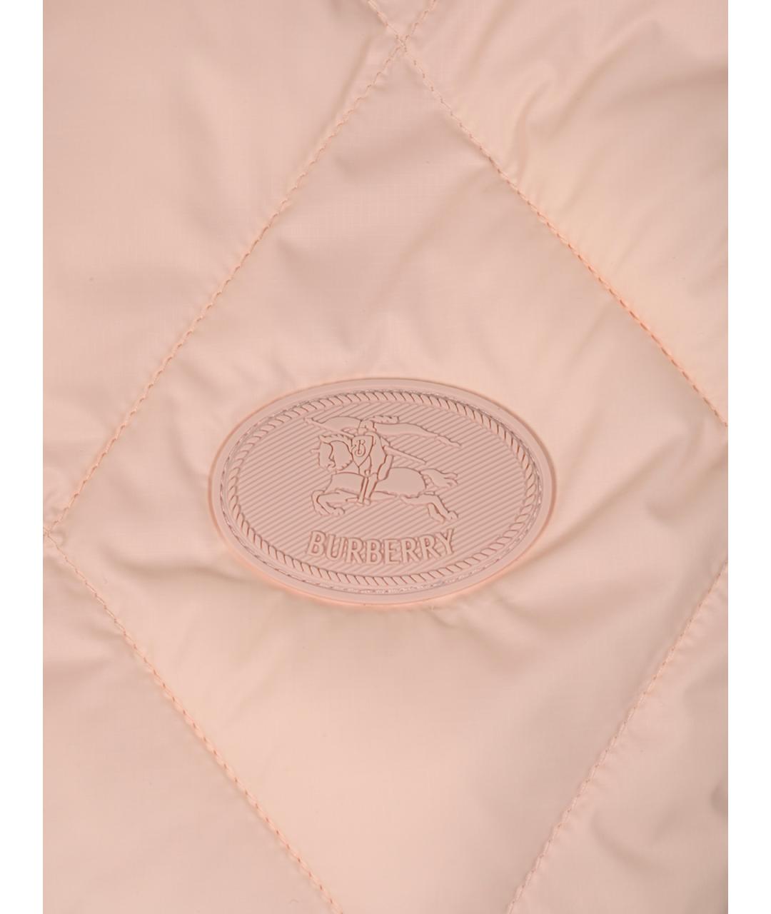BURBERRY Розовый синтетический жилет, фото 6