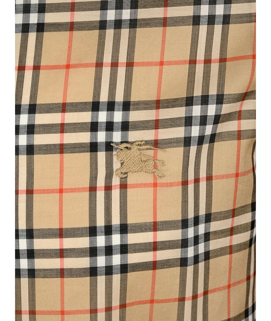 BURBERRY Бежевая хлопковая рубашка, фото 3