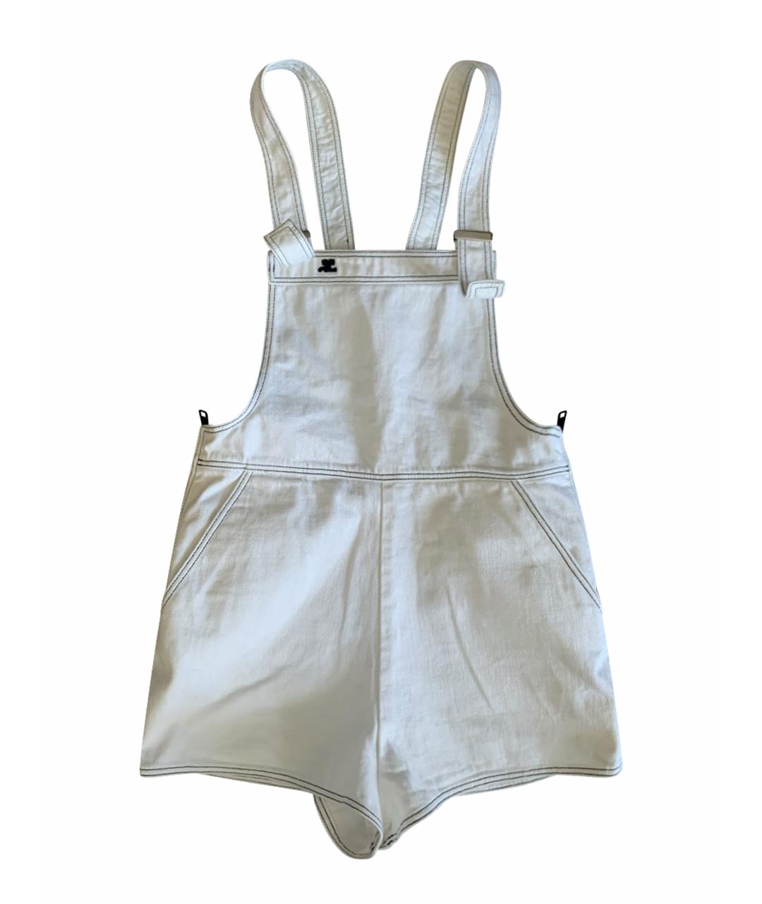 COURREGES Белый хлопковый комбинезон, фото 1