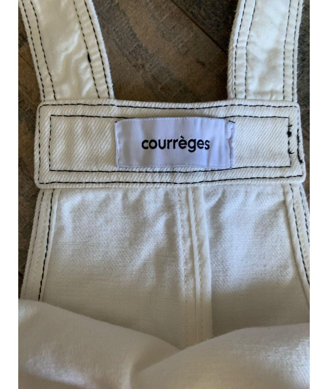 COURREGES Белый хлопковый комбинезон, фото 3