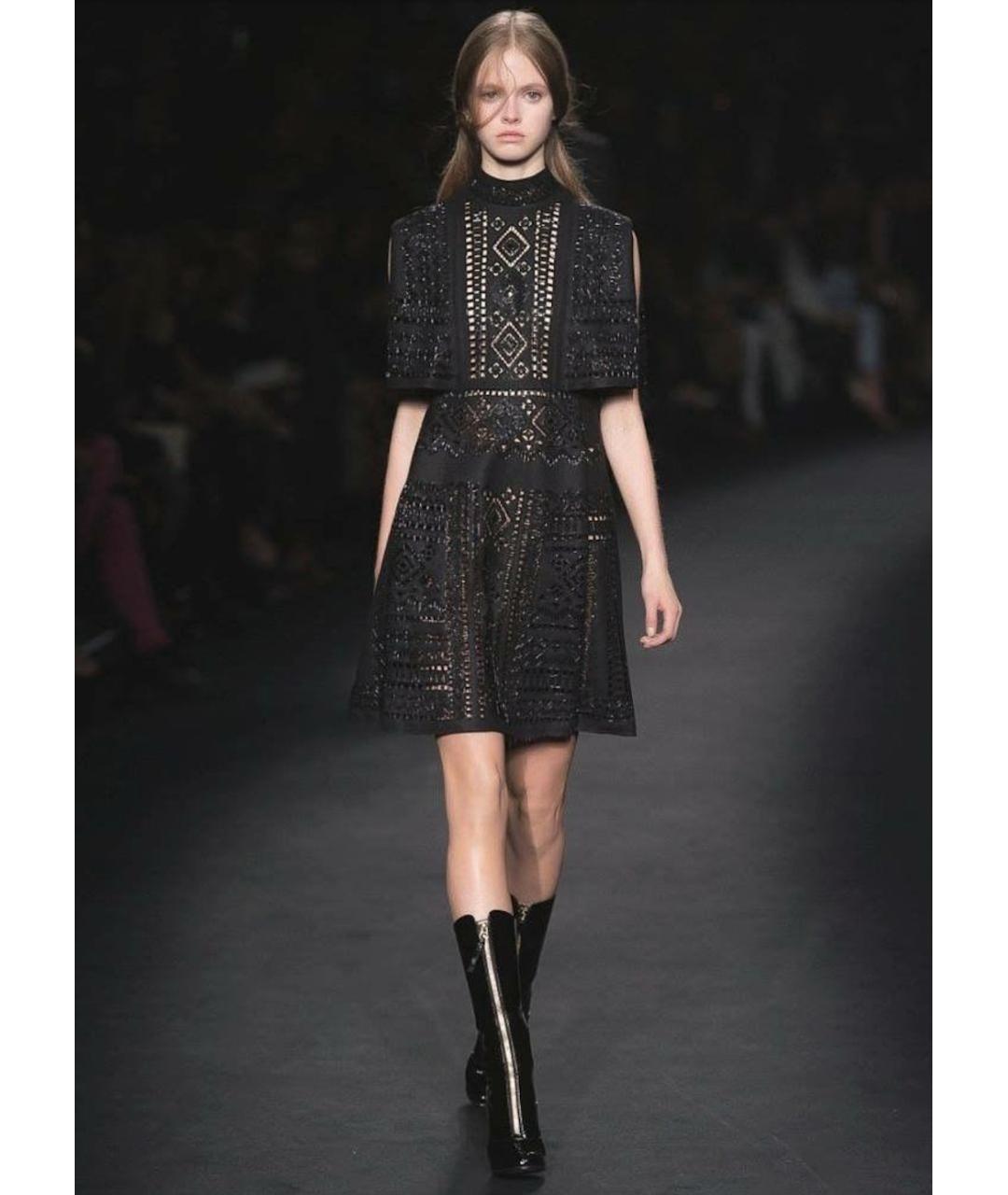 VALENTINO Черное шерстяное вечернее платье, фото 6