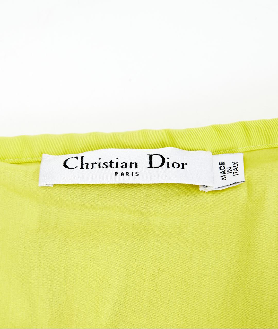CHRISTIAN DIOR Зеленая хлопковая юбка мини, фото 3